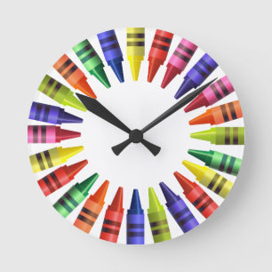 Horloge Ronde Crayons