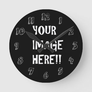 Horloge Ronde Create Your Own Acrylic Round (média) Wall Clock