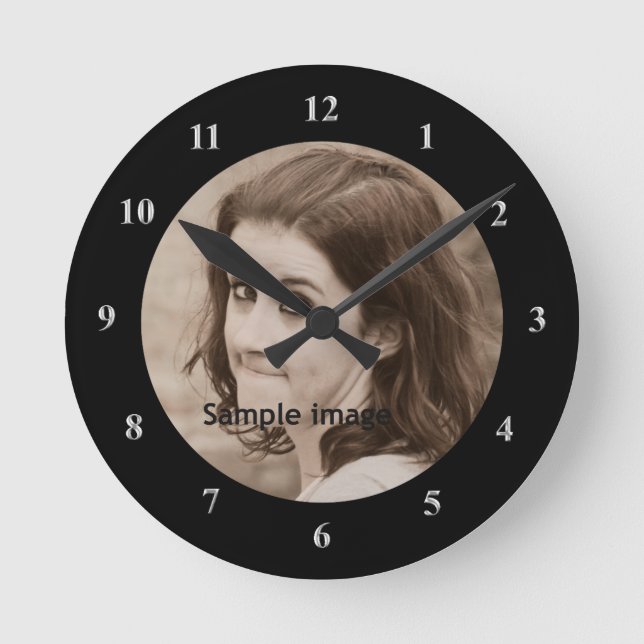 Horloge Ronde Create Your Own Design | Personnalized Photo (Recto)