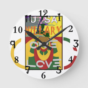 Horloge Ronde Create Your Own Hillary Stronger Together