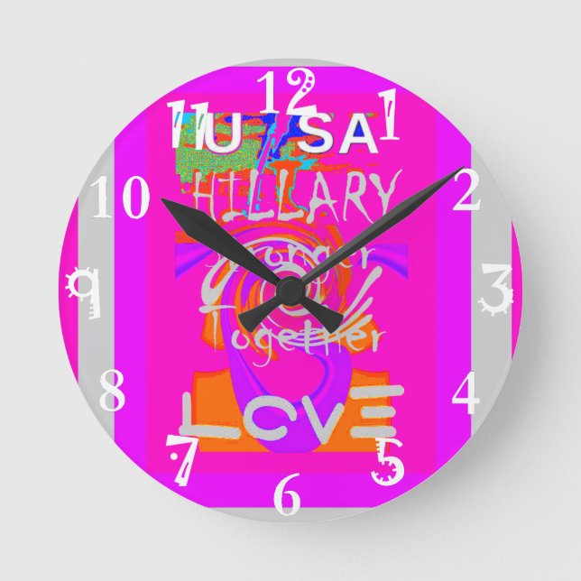 Horloge Ronde Create Your Own Stunning Hillary Stronger (Recto)