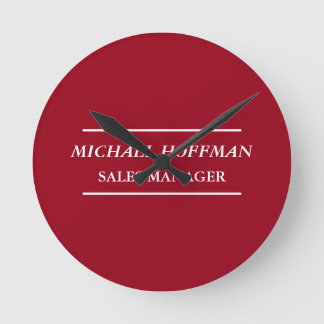 Horloge Ronde Creative Carmine rouge minimaliste classique itali