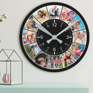 Horloge Ronde Créez votre propre famille de collage photo person