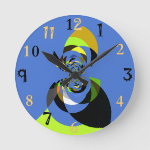 Horloge Ronde Créez votre propre femme de couleur colorée