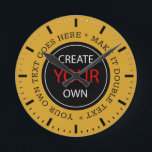 Horloge Ronde Créez votre propre - Personnalisé, marqué / Photo<br><div class="desc">Horloge murale : Créez votre propre article - personnalisable de marque professionnelle avec logo / photo personnalisé et des réglages plus faciles en ajoutant du texte, des couleurs arrière - plans ou plus d'images. Une façon simple de personnaliser votre entreprise, créer des cadeaux cool pour votre famille et vos amis...</div>
