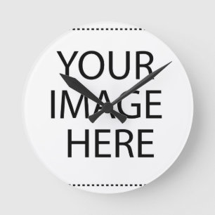 Horloge Ronde Créez votre propre texte et votre propre design :