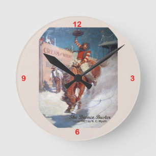 Horloge Ronde Crème de l'horloge #27 d'art de publicité de bl