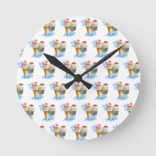 Horloge Ronde crème glglace