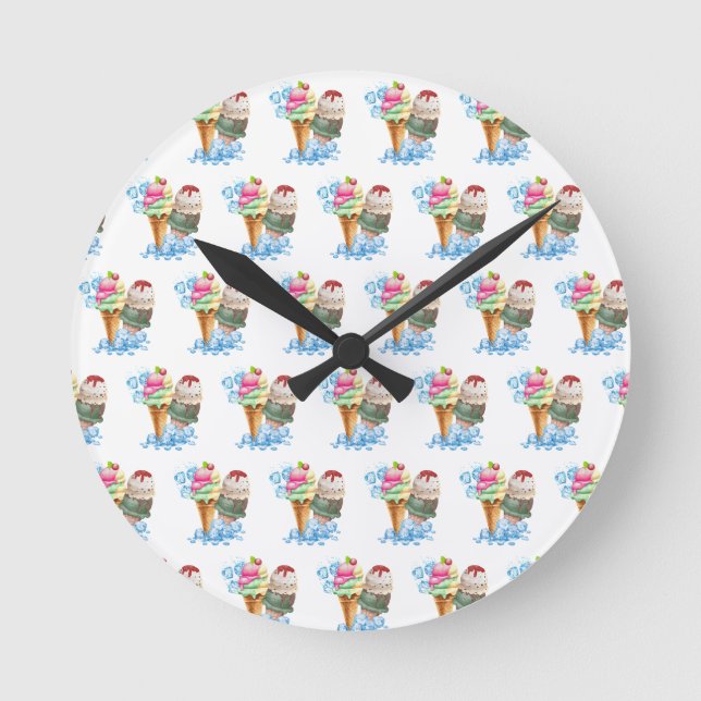 Horloge Ronde crème glglace (Recto)