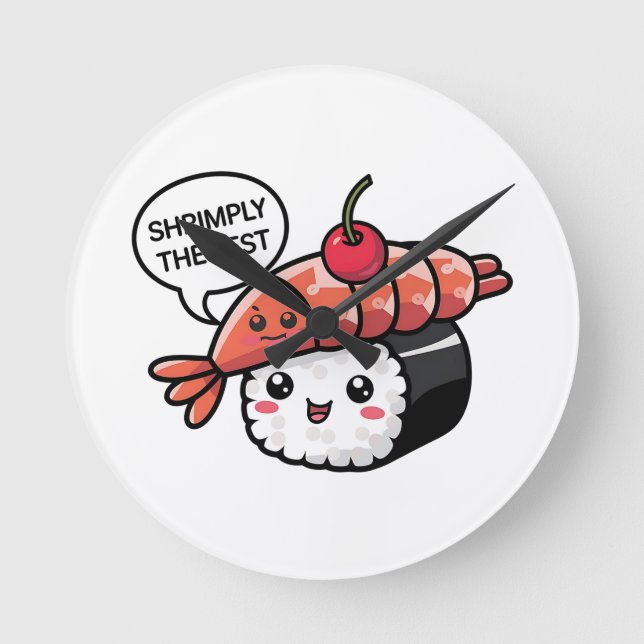Horloge Ronde creuser le meilleur kawaii sushi (Recto)
