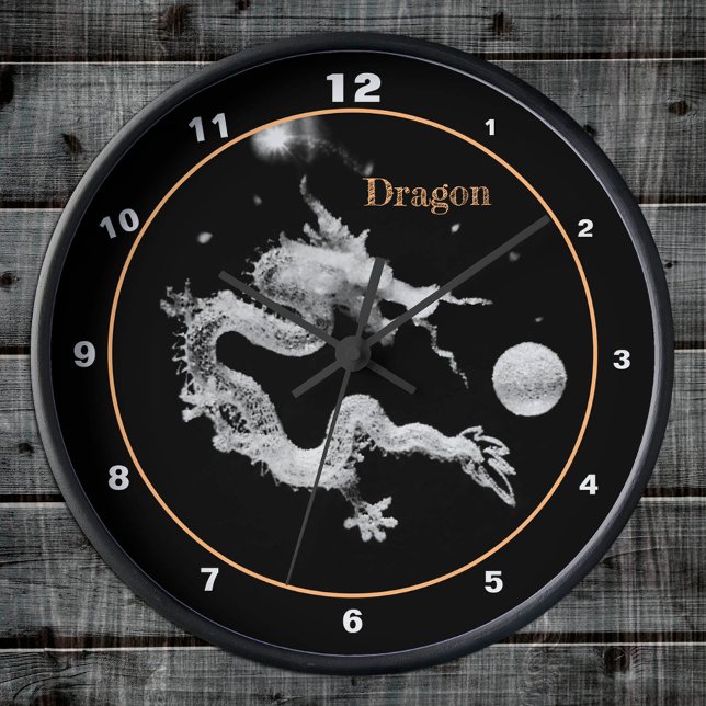 Horloge Ronde Cristal Dragon & Dragons Lore /Naissance du Dragon (Créateur téléchargé)