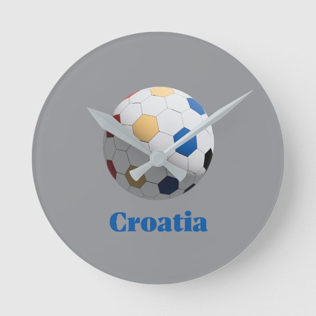 Horloge Ronde Croatia Soccer (Recto)