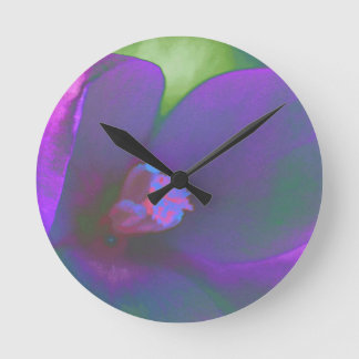Horloge Ronde Crocus Flower Wall Clock