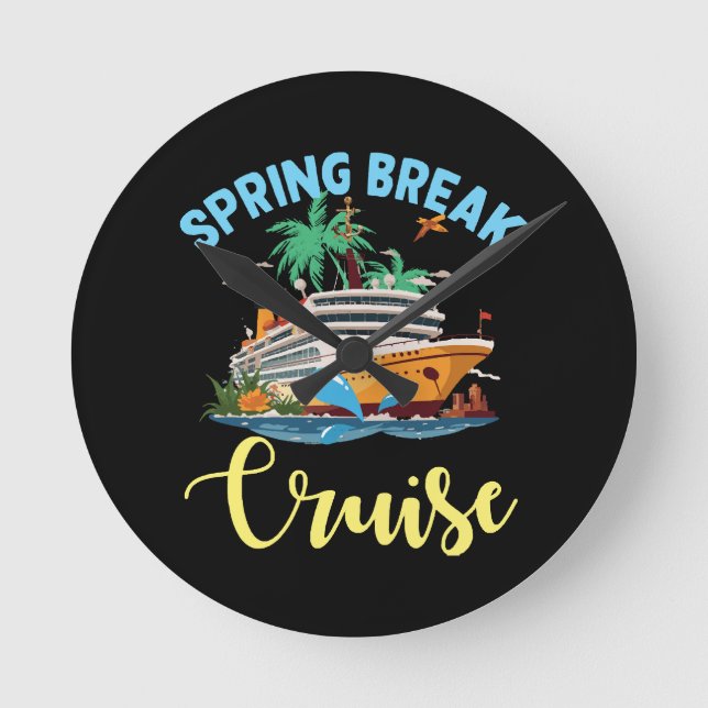 Horloge Ronde Croisière de vacances de printemps (Recto)