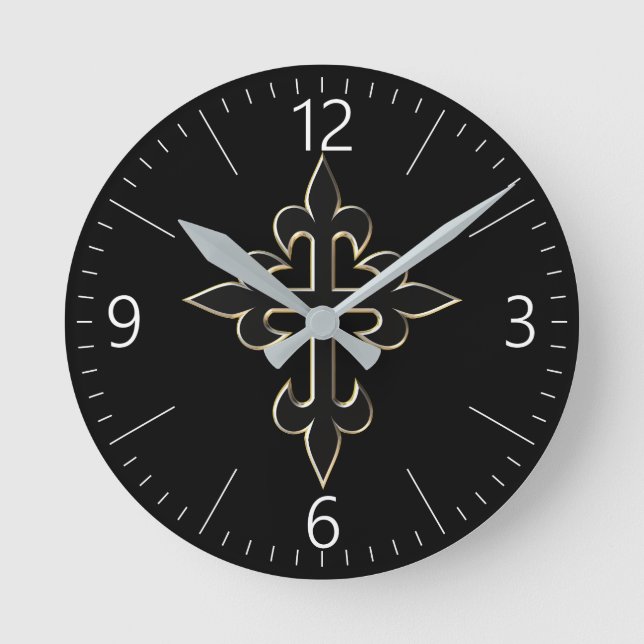 Horloge Ronde Croix chrétienne (Recto)
