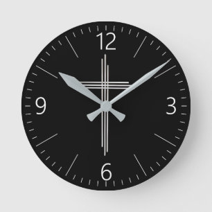 Horloge Ronde Croix chrétienne
