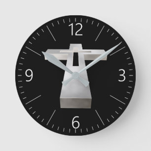 Horloge Ronde Croix chrétienne