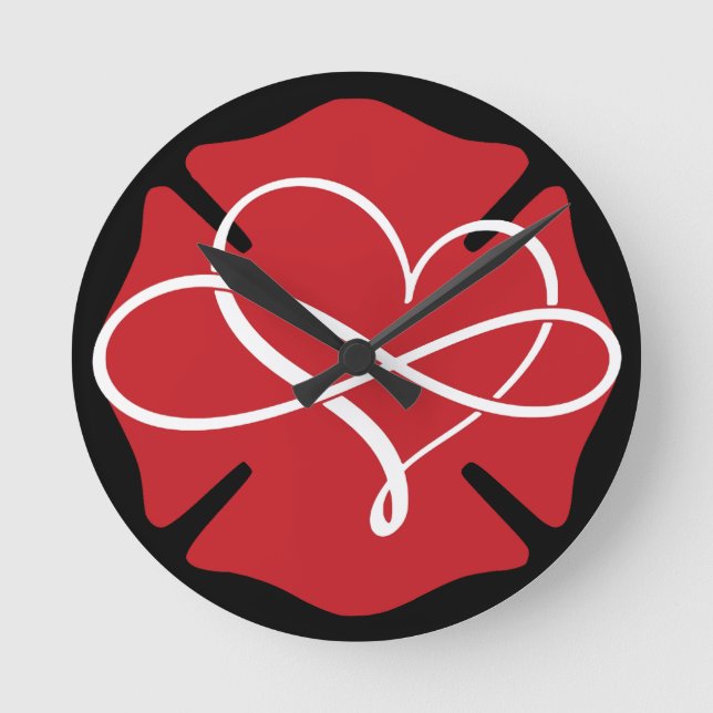 Horloge Ronde CROIX DE MALTESE avec COEUR et INFINITÉ (Recto)
