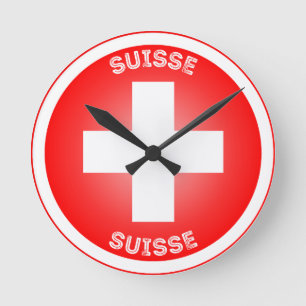 Horloge Ronde Croix suisse cercle forme Suisse