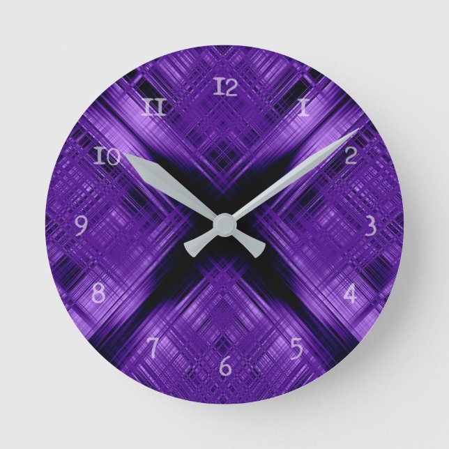 Horloge Ronde Croix violette et grille (Recto)