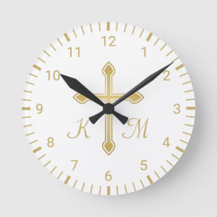 Horloge Ronde Cross d'or de Christian Simple