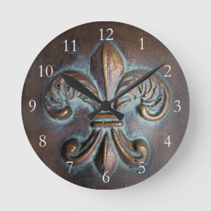 Horloge Ronde Cru-Regard Fleur De Lis