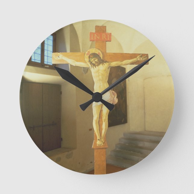 Horloge Ronde Crucifix (tempera sur le bois) (Recto)