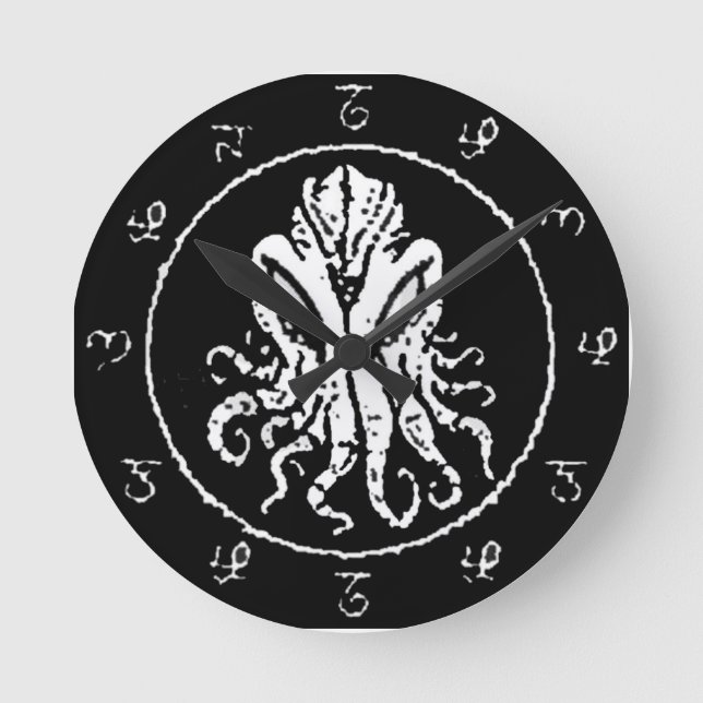 Horloge Ronde Cthulhu round (Recto)