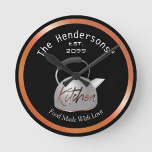 Horloge Ronde Cuisine Cuisine Cuisine Cuisine Fabriquée Avec Amo