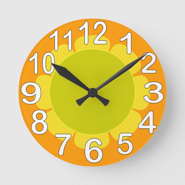 Horloge Ronde Cuisine de campagne orange (Recto)