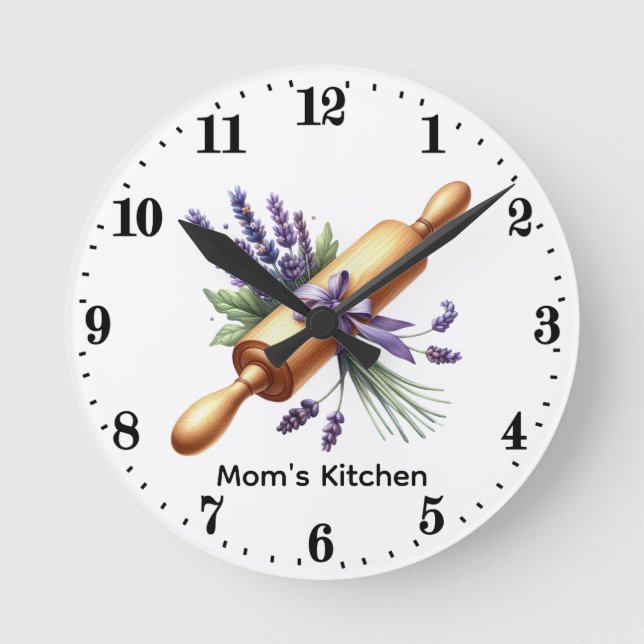 Horloge Ronde Cuisine de maman adorable amateurs de pâtisserie (Recto)