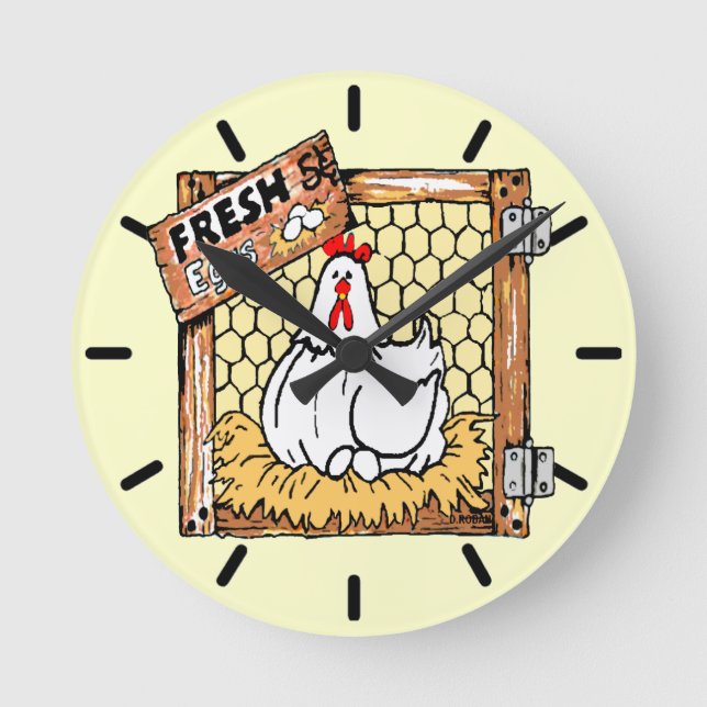 Horloge Ronde Cuisine de poule et d'Oeuf-Pays (Recto)