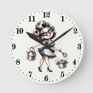 Horloge Ronde Cuisine vintage