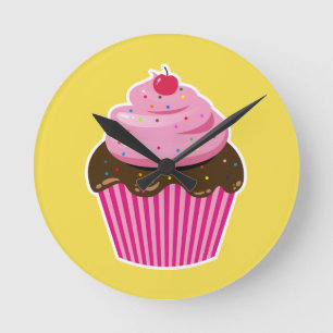 Horloge Ronde Cupcake