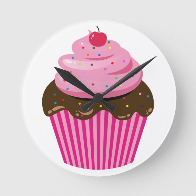 Horloge Ronde Cupcake (Recto)