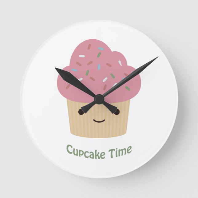 Horloge Ronde Cupcake Time! (Recto)