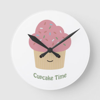 Horloge Ronde Cupcake Time!