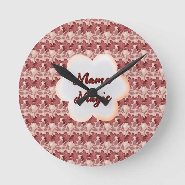 Horloge Ronde Custom and personalized mother's day floral gift (Recto)