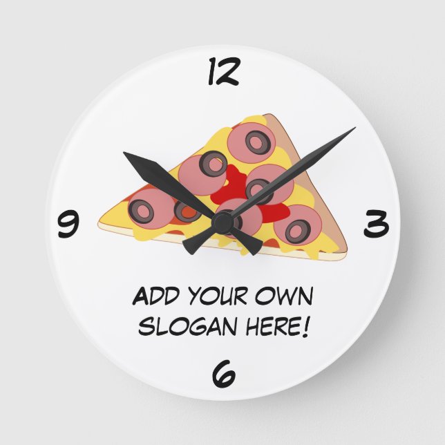 Horloge Ronde Customize Pizza Slice graphic (Recto)