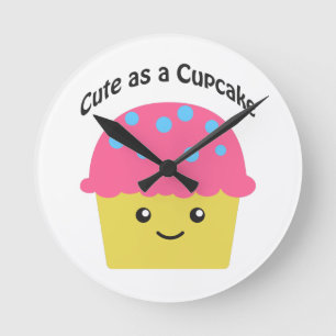 Horloge Ronde Cute as a Cupcake