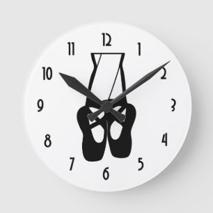 Horloge Ronde Cute Ballet Dancer Jambes & Chaussons