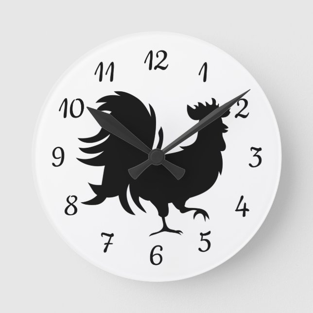 Horloge Ronde Cute Black porte-bonheur (Recto)