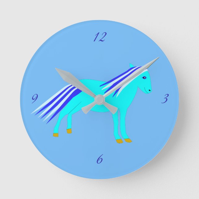 Horloge Ronde Cute Blue Baby Boy (Recto)
