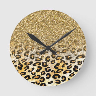 Horloge Ronde Cute ceinturon à la mode jaune faux parties scinti