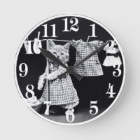 Cute Chat Faire Lave-linge en vêtements Vintage Im
