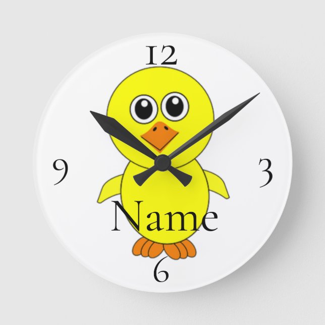 Horloge Ronde Cute Chick Thunder_Cove (Recto)