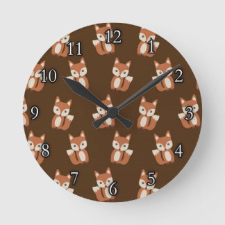 Horloge Ronde Cute Fox