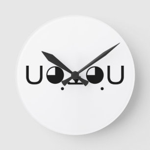 Horloge Ronde Cute Kawaii Chien Chien Chien Chien Chien Japonais