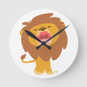 Horloge Ronde Cute Mighty Roaring