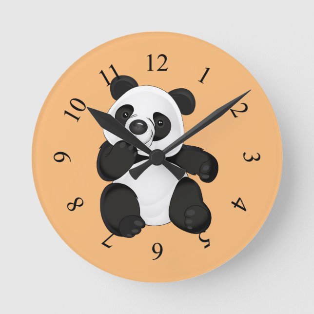 Horloge Ronde Cute ours Panda (Recto)